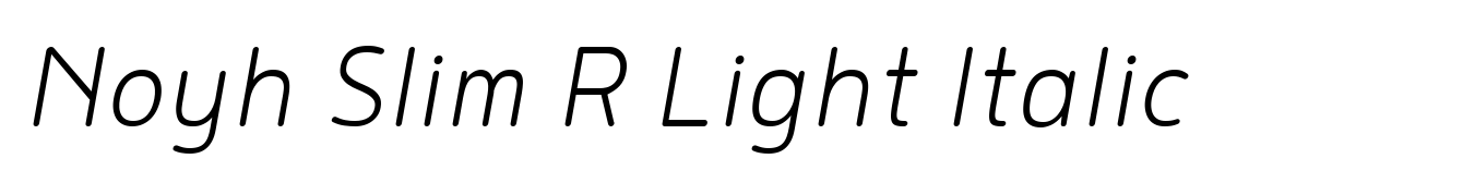 Noyh Slim R Light Italic